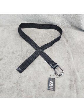 PX Belt Mens 42 Black Braided Stretch Textile *NWT*
